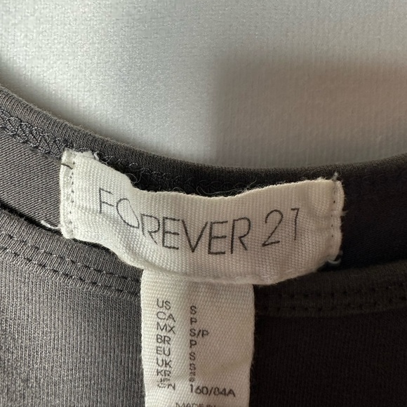 Forever 21 Basic Dark Gray Body-Con Mini Dress - Picture 3 of 3